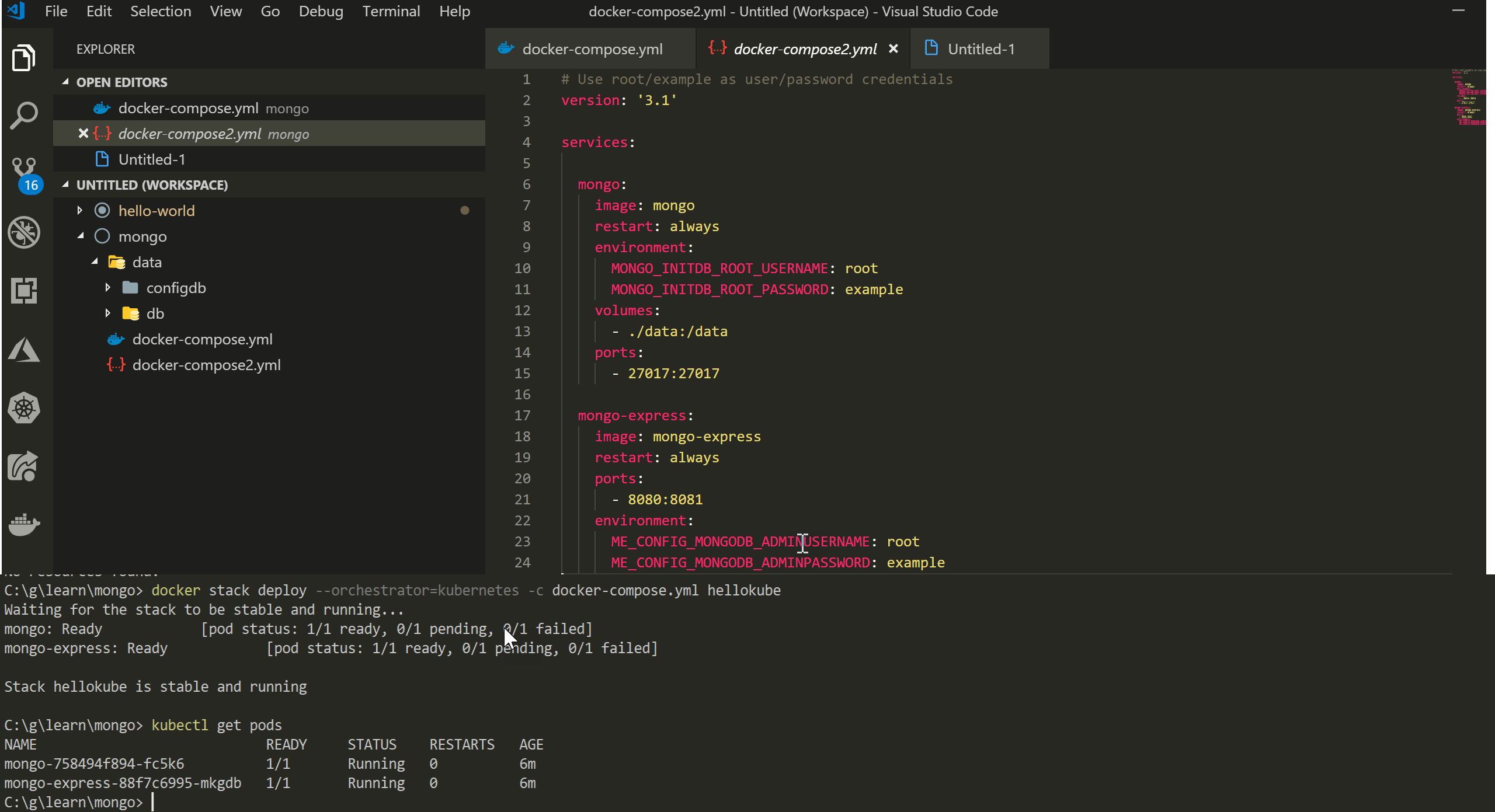 Docker Compose on Kubernetes - Windows Volume Syntax
